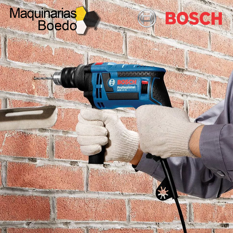 Bosch Professional Taladro percutor GSB 16 RE (750 W, Portabrocas de  sujeción rápida)