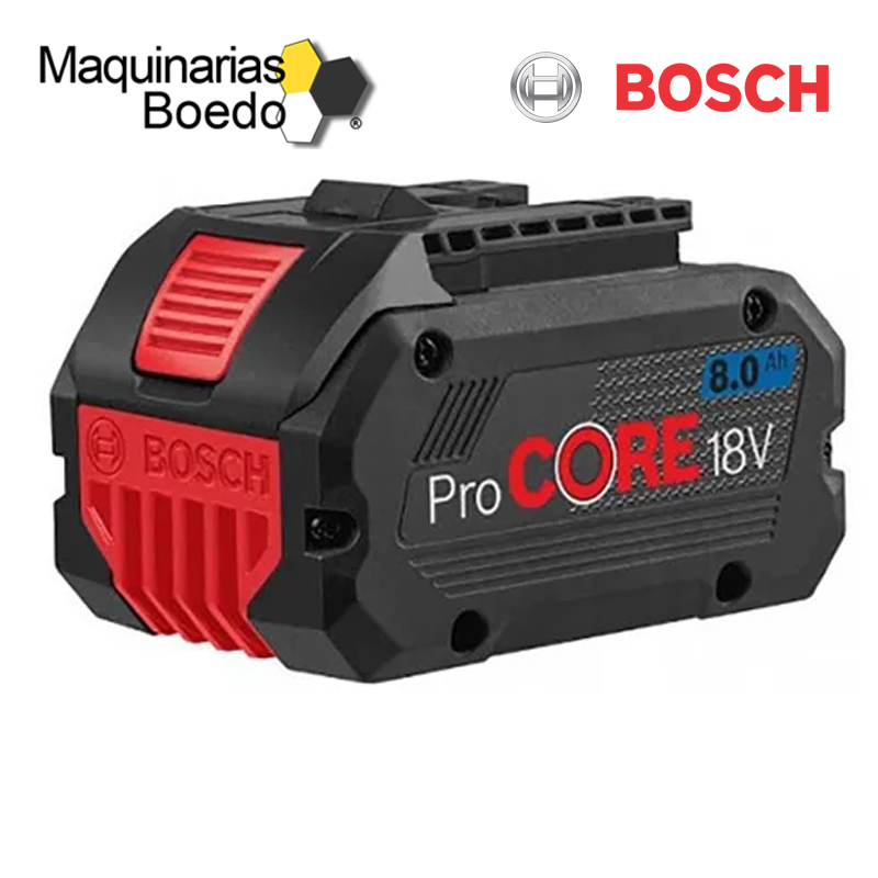 Batería Pro Core 18v 8ah Bosch Con Medidor Carga +coolpack Pro Core 18V  8.0Ah – Maquinarias Boedo